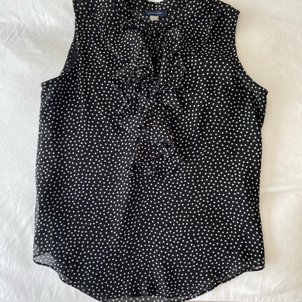 Tommy Hilfiger Medium Black Polka Dotted top